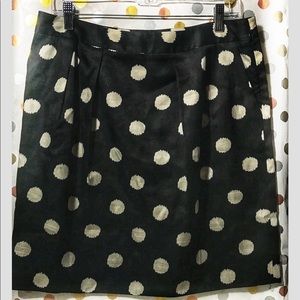 LOFT Poka Dot Pocket Skirt